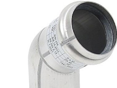 Blücher rustfri 45 grader bøjning Ø50 mm - AISI304/EN1.4301