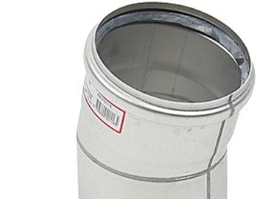 Blücher rustfri 15 grader bøjning Ø110 mm - AISI304/EN1.4301
