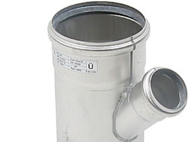 Blücher gr.rør 45gr.110-50mm - strømlinet RF AISI 304.Alm RF stål