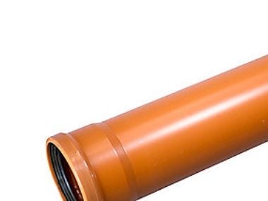 Wavin 110 x 1000 mm PVC-kloakrør m/muffe, klasse S SN8, EN 1401