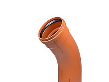 Wavin 400 mm 45 gr. PVC-kloakbøjning