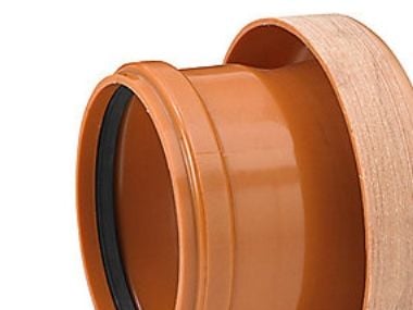 Uponor 160 mm PVC-övergång för lerfog utan gummiring