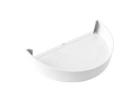 12" Endebund hvid Plastmo