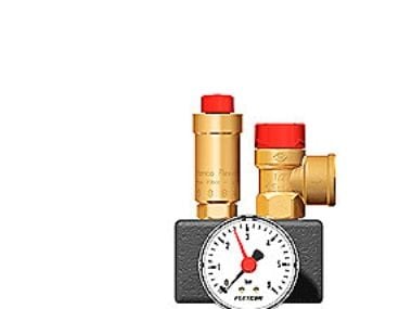 FLAMCO Flexcon KSG 2,5 bar EcoPlus 3/4'' isoleret samlesæt med én sikkerhedsventil.Sættet tåler op til 50 % glykol.