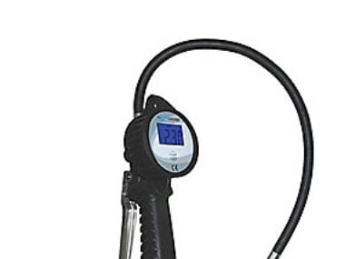 Pumpepistol 0-12bar m/gummihus - digital t/bil, traktor m.m. m/manometer & 1000mm slange