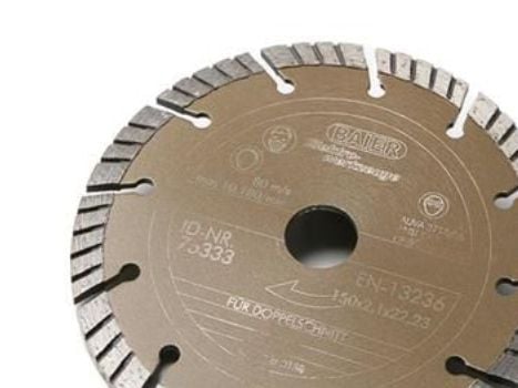 BAIER Diamantskive (guld) Ø150x22 mmUniversalskive for skæring imaterialer som tegl, gasbeton, beton etc.