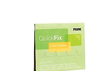 Plaster Vandfast QuickFix Water Resistant 75x25mm refill til væghængt dispenser,45 stk/pk