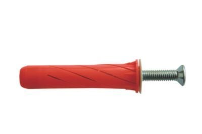 Fischer hålmurplugg röd - Powerknot rosett 5x55, försänkt huvud, 5-18 mm TX25 - 25 st