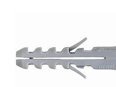 Fischer S 8 DP, Veggplugg, Murstein, Betong, Nylon, Nylon, Grå, 8 mm