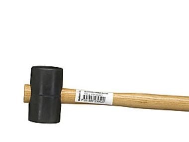 HULTAFORS Gummihammer GU Ø65mm i sort, massivt gummi med hårdhed 80/90 shore A. Træskaft i ask