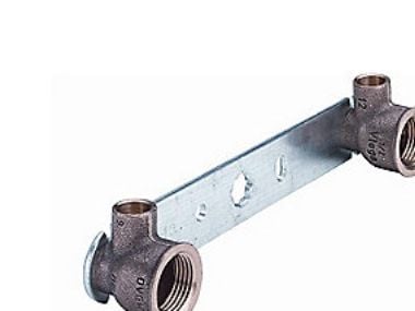 Viega Gemini montageblok 15 mm x 1/2" x 150 mm rødgods