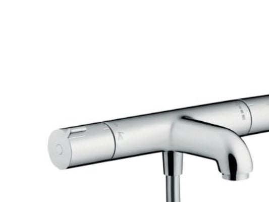 HANSGrohe Ecostat 1001CL termostatarmatur med fast kartud, 1/2" bruserafgang ned og eksklusiv rosetter og tilgangsstykker