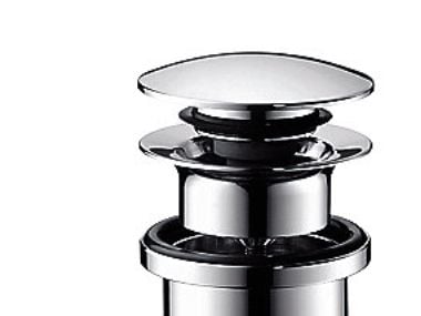 HANSGrohe 1 1/4" Push-Open bundventil med klikfunktion krom