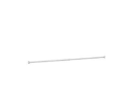 Erica2000 forskydelig stang,HV - 155-250 cm Nr.112, Komplet med 12 gardinringe og 2 ros