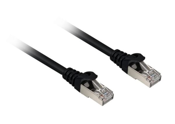 Sharkoon - Koblingskabel - RJ-45 (hann) til RJ-45 (hann) - 25 cm - CAT 6a - svart