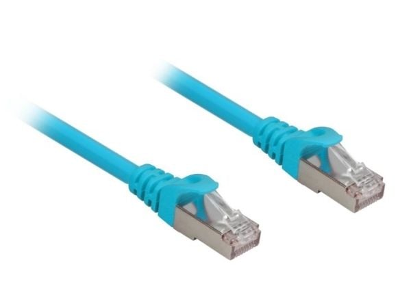 Sharkoon - Koblingskabel - RJ-45 (hann) til RJ-45 (hann) - 5 m - CAT 6a - blå