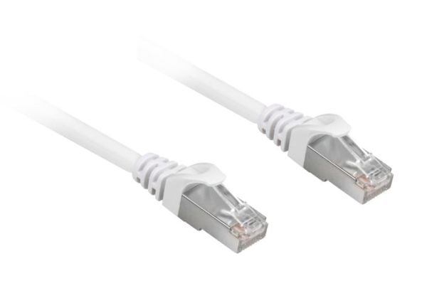 Sharkoon - Koblingskabel - RJ-45 (hann) til RJ-45 (hann) - 1.5 m - CAT 6a - hvit