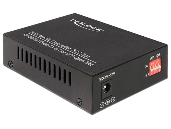 Delock Gigabit Ethernet Media Converter - Fibermedieomformer - 1GbE - 10Base-T, 100Base-TX, 1000Base-T, 1000Base-X - SFP (mini-GBIC) / RJ-45