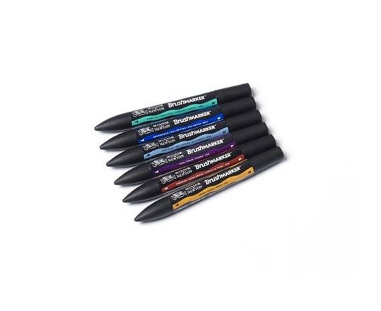 Winsor & Newton 0290034, Assorterte farger, Flerfarget, 6 farger, Multi, Meisel-/penselspiss, Rund