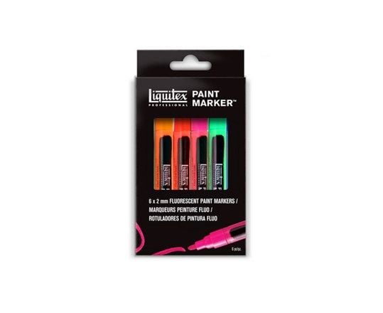 Fin Paint Marker Fluorescent 6pcs