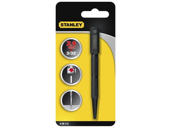 Stanley 0-58-113, Spikerhull, Stål, Herdet stål, Svart, Grå, Svart, 102 mm