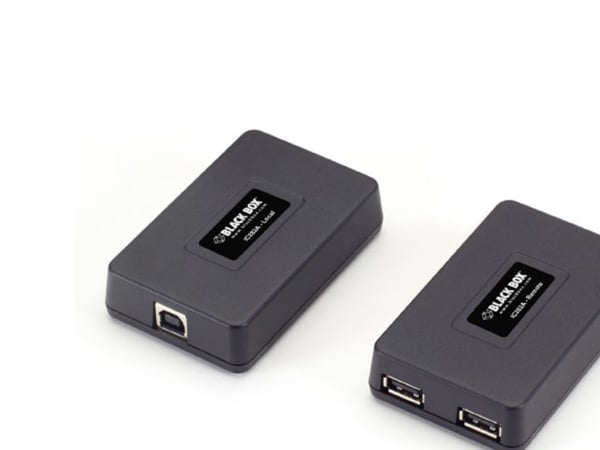 Black Box IC282A, Verkkolähetin ja -vastaanotin, 85 m, 12 Mbit/s, Cat5, Musta, 0.4 A