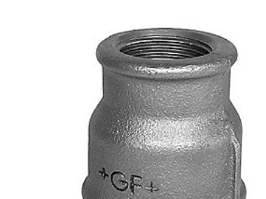 Formmuffe sort reduktion 1/2 x 1/4