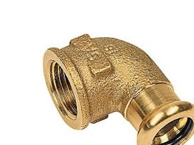 bøjning 1/2-12mm 90°M-M - muffe-muffe Cu press. M og V bakker