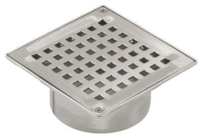Blücher top m.rist Square - 145x145mm overdel til afløbsskål, U bærering, beton+fliser