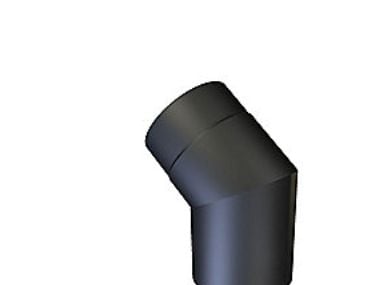 MB svart rör 130 mm knärör 45° - knärör 45°