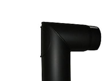 200 mm Metalbestos Sorte røgrør knærør 90° med renseklap