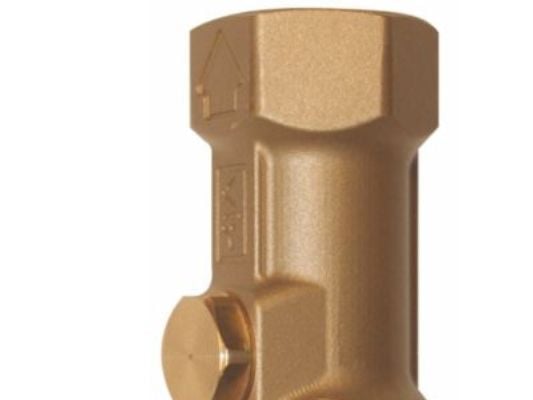 GPA CONTI BZ reglerbar backventil i rödgods 1/2" muff/muff PN16, inspektionsplugg i mässing, GDV-godkänd