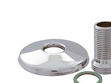 tilg.stk. Ll 3/4x1/2 - 45mm. Forkromet m. lav roset
