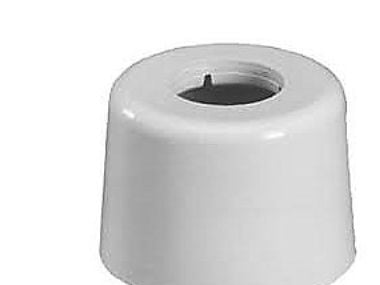 Purus hvid plastroset 40 mm med højde på 65 mm og bredde på 95 mm