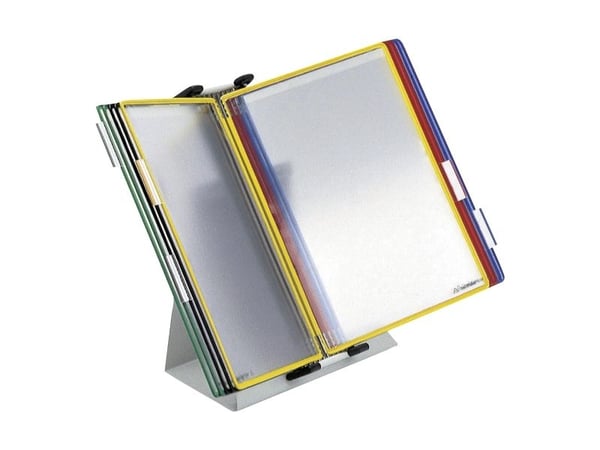 Bordstander, DJOIS t-technic, A4, 10 lommer, ass. farver