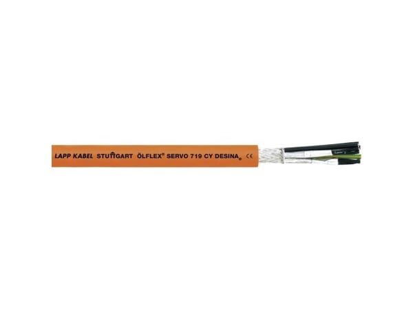 Lapp ÖLFLEX SERVO 719 CY, Kabel för medelhög spänning, Orange, Polyvinylklorid (PVC), Koppar, 0.75 mm ², 99 kg/km