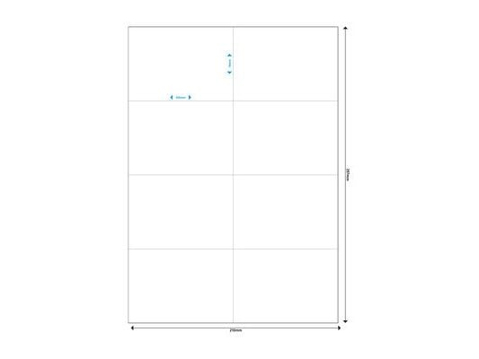 MediaRange - Matt - permanet adhesiv - matt hvit - 105 x 74 mm 400 etikett(er) (50 ark x 8) flerbruks merkelapper