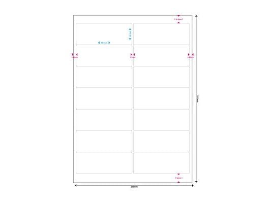 MediaRange - Matt - permanet adhesiv - matt hvit - 99.1 x 38.1 mm 700 etikett(er) (50 ark x 14) flerbruks merkelapper