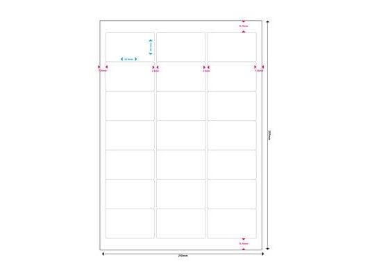 MediaRange - Matt - permanet adhesiv - matt hvit - 63.5 x 38.1 mm 1050 etikett(er) (50 ark x 21) flerbruks merkelapper