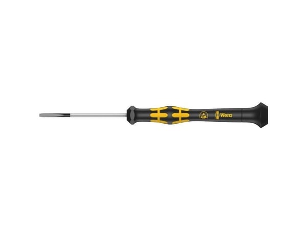 Wera 1578 A ESD Kraftform Micro skrutrekker for rette spor, 13 mm, 13,7 cm, 13 mm, 11 g, svart, gul