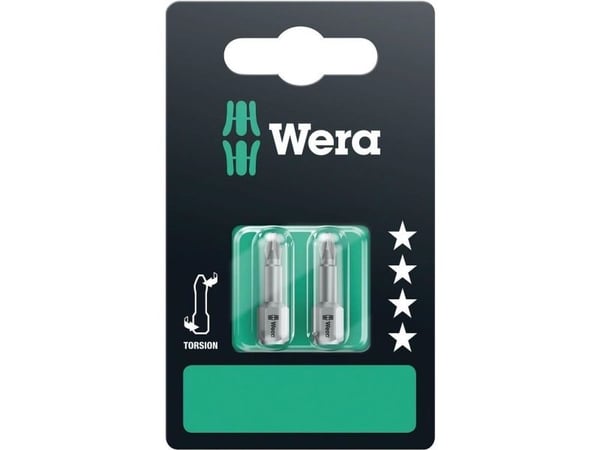 Wera 851/1 TZ SB, 2 stykker, Philips, 1 x PH 1x25; 1 x PH 2x25; 1 x PH 3x25, ISO 1173-D, 13 g, 60 mm