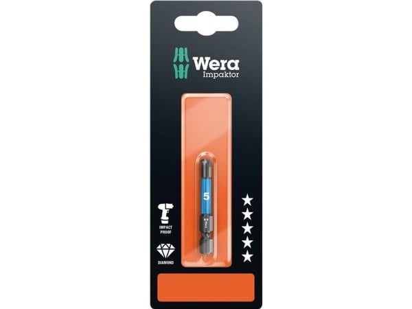 Wera 840/4 IMP DC SB SiS sekskantbits 6 mm Verktøystål Legering, Diamantbelagt F 6,3 1 stk.