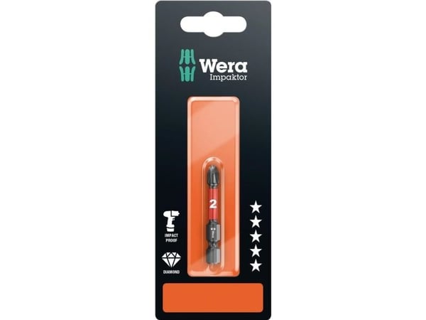 Wera 851/4 IMP DC SB SiS 05073956001 Ristikkäisleikkuri PH 2 Työkaluteräs Seos, timanttipäällystetty F 6,3 1 kpl 1 kpl