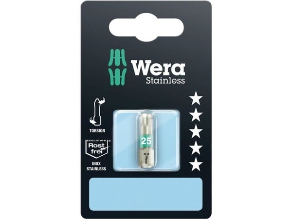 Wera 3867/1 TS SB SiS Torx-bit T20 rustfritt stål D 6,3 (1 stk) 05073622001