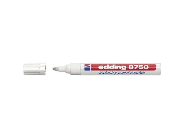 edding 8750 industry paint - Markering - permanent - vit - pigmentbläck - 2-4 mm