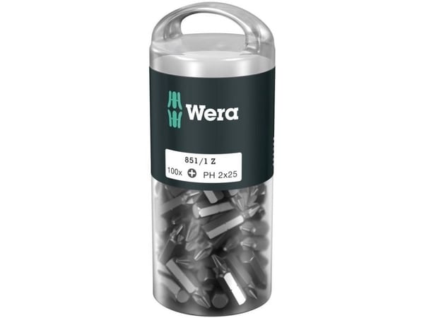 Wera 851/1 Z DIY 100 SiS, 100 stykker, Philips, PH 2, CE, GS, DVE, 25 mm, 50 mm