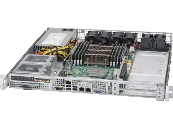 Supermicro CSE-515-350, Ställning, Server, Silver, 1U, Fläckt misslyckas, HDD, LAN, Energiljus, System, Platinum Level Certified USA - UL listed, F...