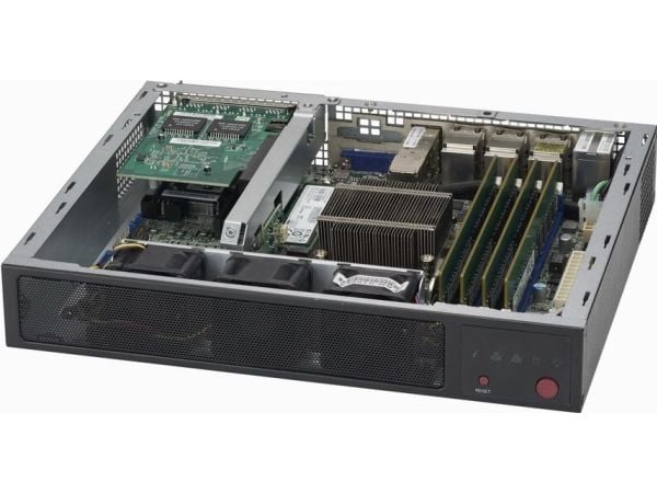 Supermicro SCE300 - Kan monteras i rack 1U - FlexATX - svart