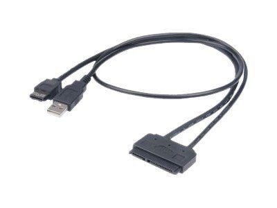 Akasa - eSATA-kabel - Serial ATA 150/300/600 - eSATA, USB (kun strøm) til SATA-kombo (hunn) - svart