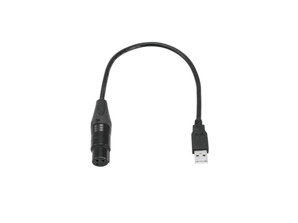 Eurolite 51860118, XLR, Hunkjønn, USB, Hankjønn, 0,4 m, Svart